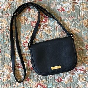 Black Small Crossbody Bag Kate Spade Shoulder Strap Damaged Gold Hardware
